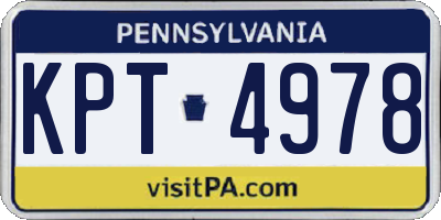 PA license plate KPT4978