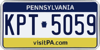 PA license plate KPT5059