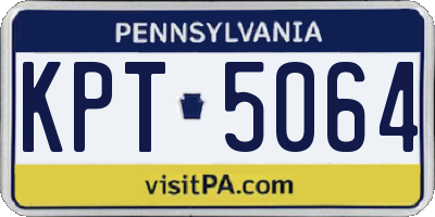 PA license plate KPT5064