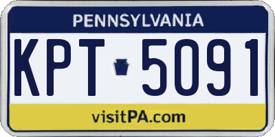 PA license plate KPT5091