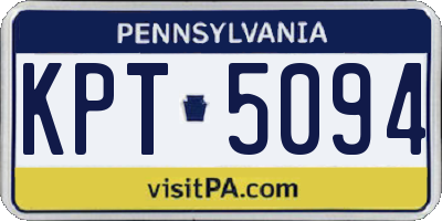 PA license plate KPT5094