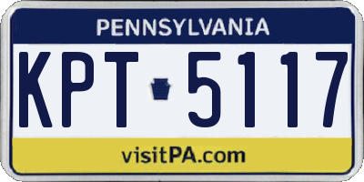 PA license plate KPT5117