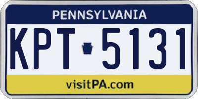 PA license plate KPT5131