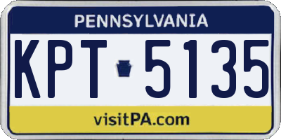 PA license plate KPT5135