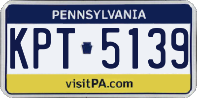 PA license plate KPT5139
