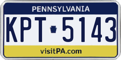 PA license plate KPT5143