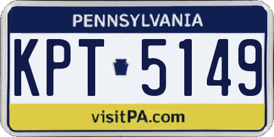 PA license plate KPT5149