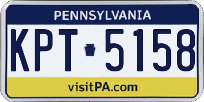 PA license plate KPT5158