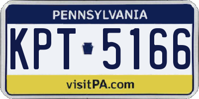 PA license plate KPT5166