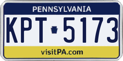 PA license plate KPT5173