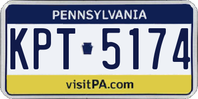 PA license plate KPT5174