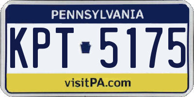 PA license plate KPT5175