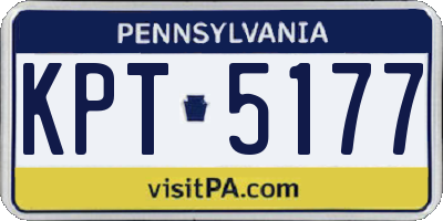 PA license plate KPT5177