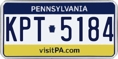 PA license plate KPT5184