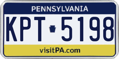 PA license plate KPT5198
