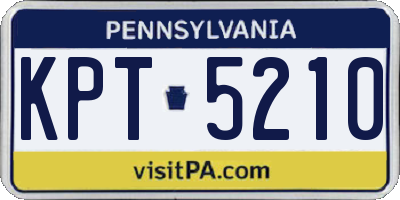 PA license plate KPT5210
