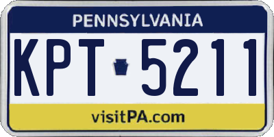 PA license plate KPT5211