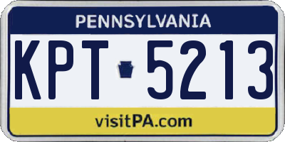 PA license plate KPT5213