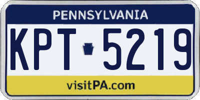 PA license plate KPT5219