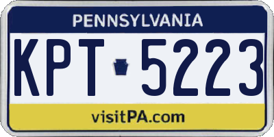 PA license plate KPT5223