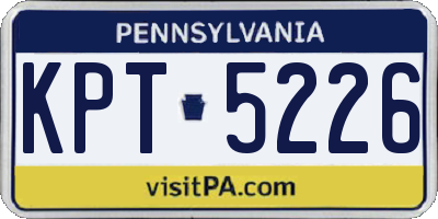 PA license plate KPT5226