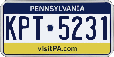 PA license plate KPT5231