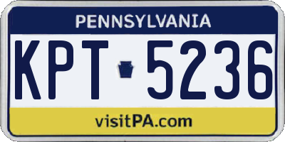 PA license plate KPT5236