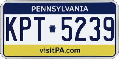 PA license plate KPT5239