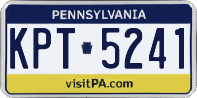 PA license plate KPT5241