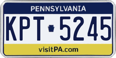 PA license plate KPT5245