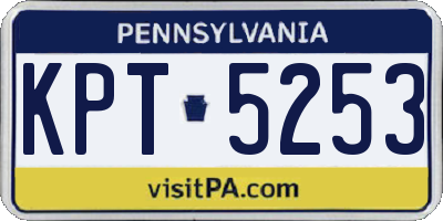 PA license plate KPT5253