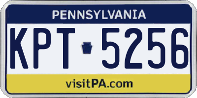 PA license plate KPT5256