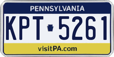 PA license plate KPT5261
