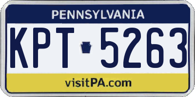 PA license plate KPT5263