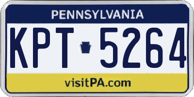 PA license plate KPT5264