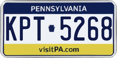 PA license plate KPT5268