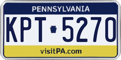 PA license plate KPT5270
