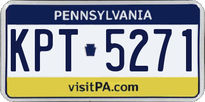 PA license plate KPT5271