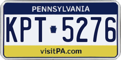 PA license plate KPT5276