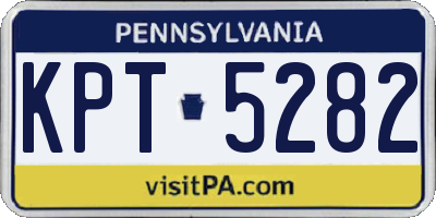 PA license plate KPT5282