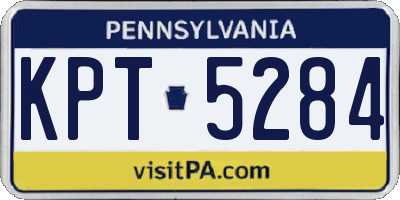 PA license plate KPT5284