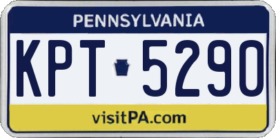 PA license plate KPT5290