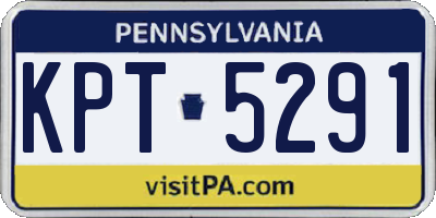 PA license plate KPT5291