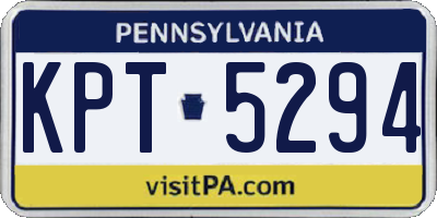 PA license plate KPT5294