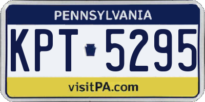 PA license plate KPT5295