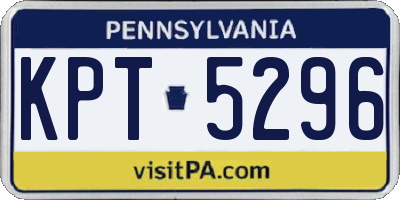 PA license plate KPT5296