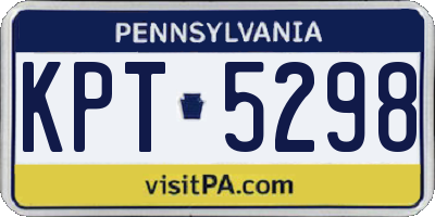 PA license plate KPT5298