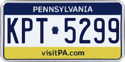 PA license plate KPT5299