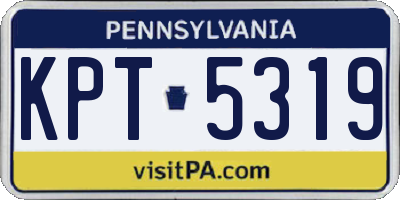 PA license plate KPT5319