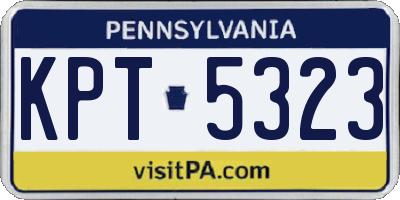 PA license plate KPT5323